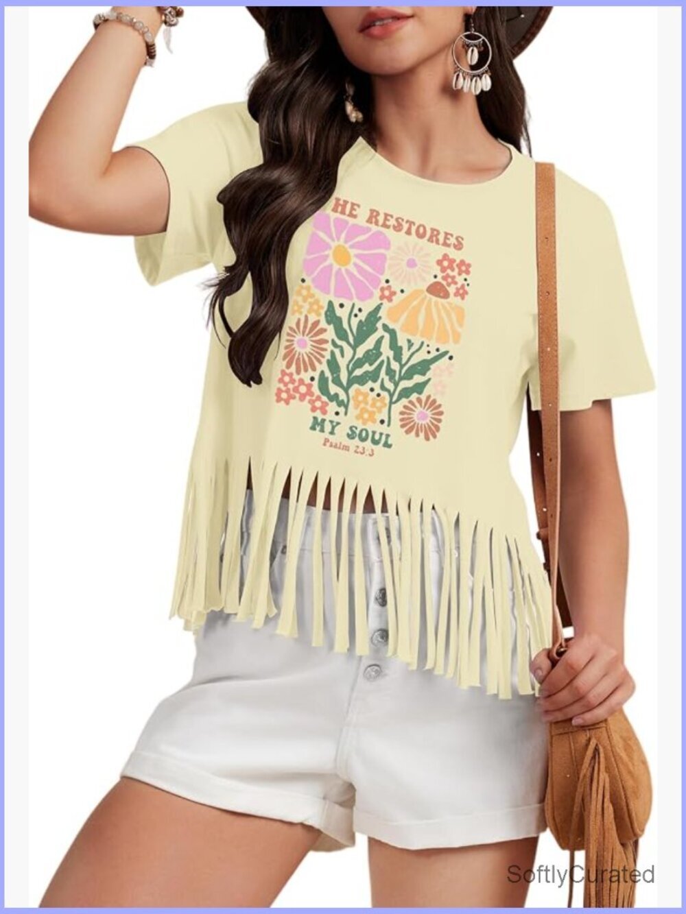 Vintage Cowgirl Fringe Western T-Shirt Short Sleeve Graphic Tee